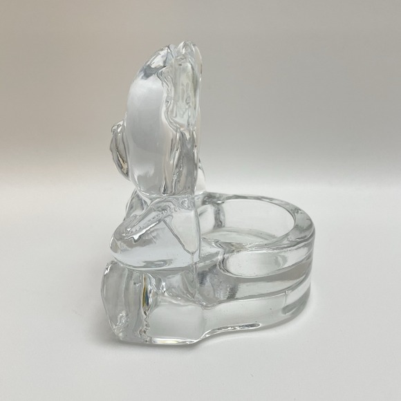 Partylite Vintage‎ Teddy Bear Votive Tea Light Figurine Glass Candle Holder - Picture 2 of 9